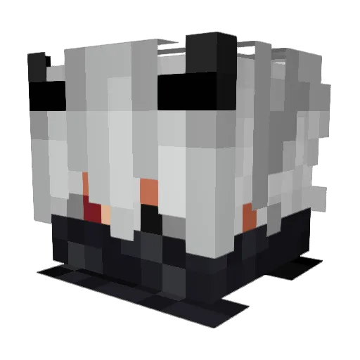YakubuPL Minecraft avatar head, 3D render