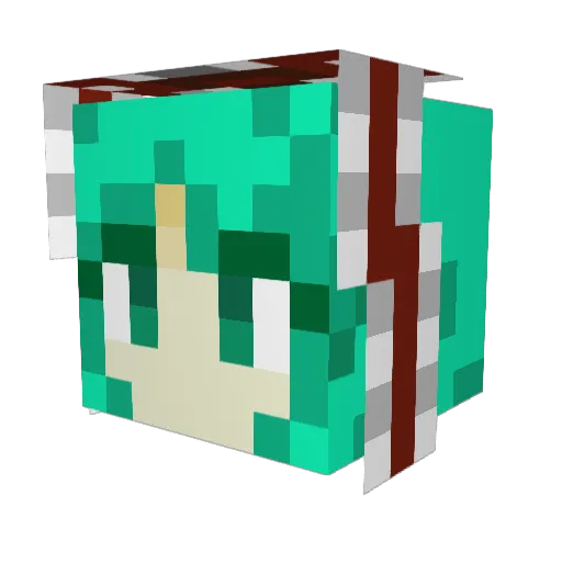 Yakubukuro Minecraft avatar head, 3D render