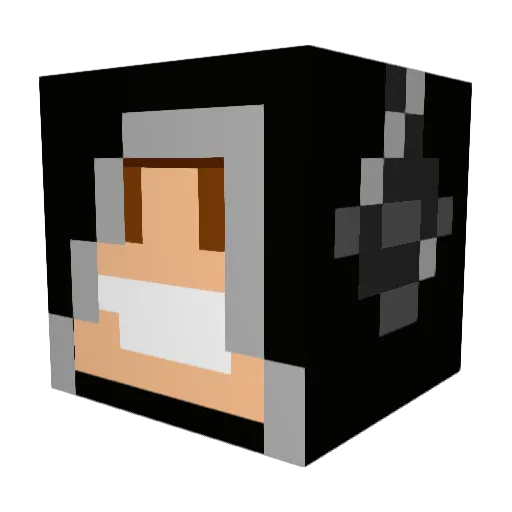 Yakumani Minecraft avatar head, 3D render