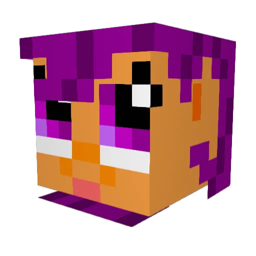 Yakumo22 Minecraft avatar head, 3D render