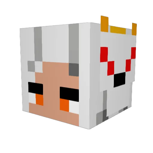 Yakumon123 Minecraft avatar head, 3D render
