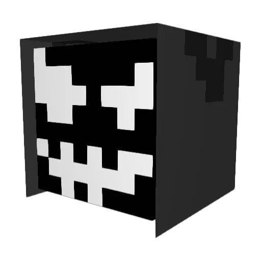 Yakumoyo Minecraft avatar head, 3D render
