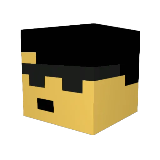 YakupagaGaming Minecraft avatar head, 3D render