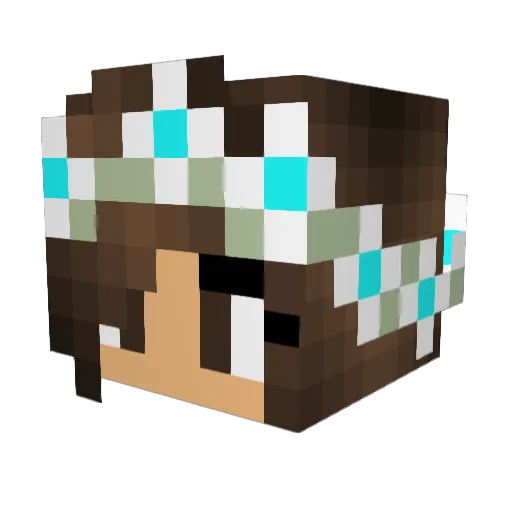 Yakutza Minecraft avatar head, 3D render