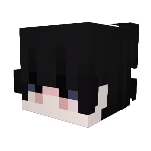 Yakuzxa Minecraft avatar head, 3D render