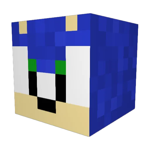 YakzR Minecraft avatar head, 3D render