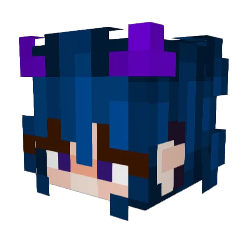 Yalaxia Minecraft avatar head, 3D render