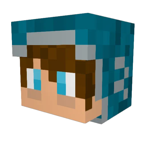 Yaldran Minecraft avatar head, 3D render