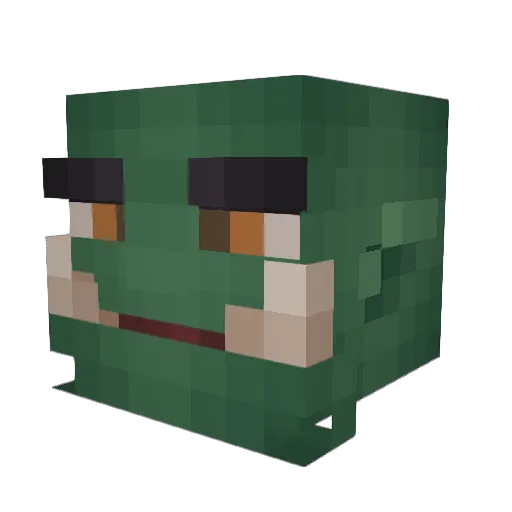 Yaldson Minecraft avatar head, 3D render