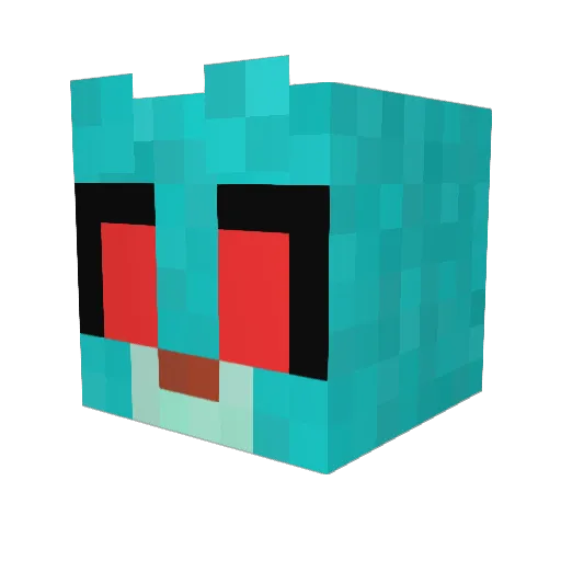 Yalexxss Minecraft avatar head, 3D render