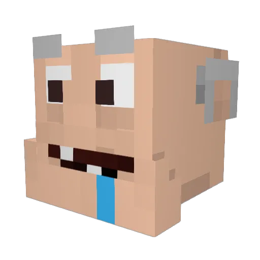 Yali12321 Minecraft avatar head, 3D render