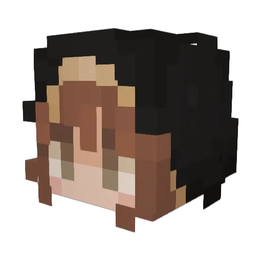 Yaliii25 Minecraft avatar head, 3D render