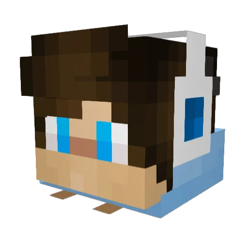 Yalinho Minecraft avatar head, 3D render