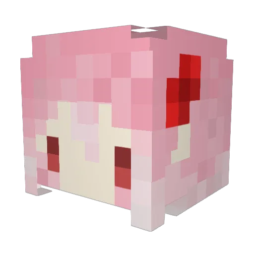 Yaljide Minecraft avatar head, 3D render