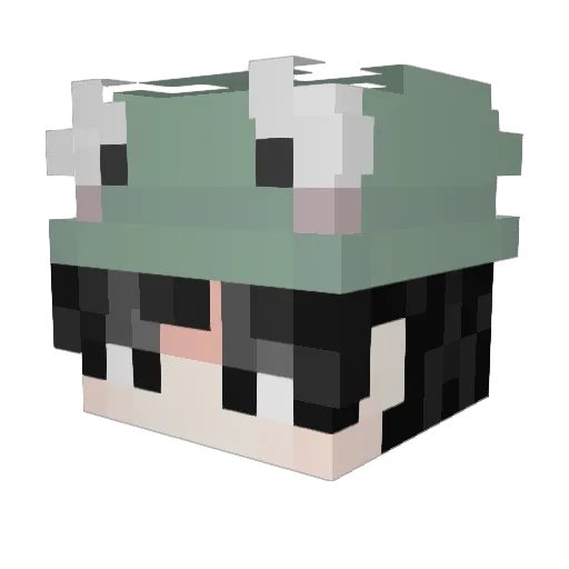 Yalkyyy Minecraft avatar head, 3D render