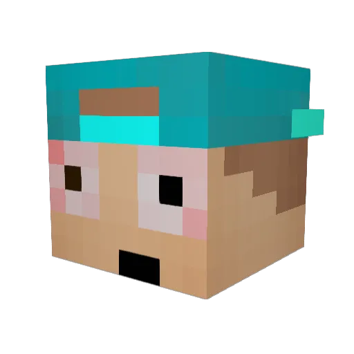Yalla247 Minecraft avatar head, 3D render