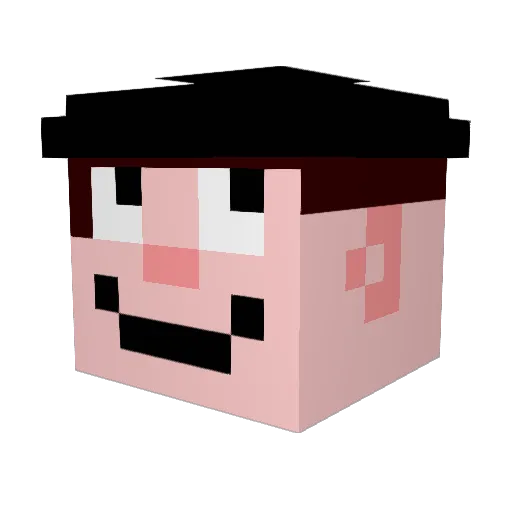 YallaYoghurt Minecraft avatar head, 3D render
