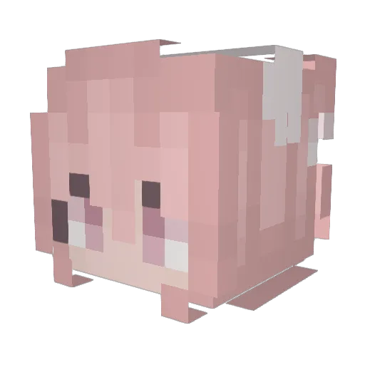 Yallence Minecraft avatar head, 3D render