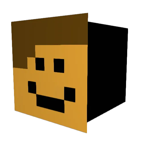 Yalls21 Minecraft avatar head, 3D render