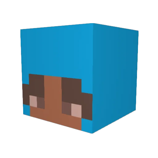 YalluY Minecraft avatar head, 3D render
