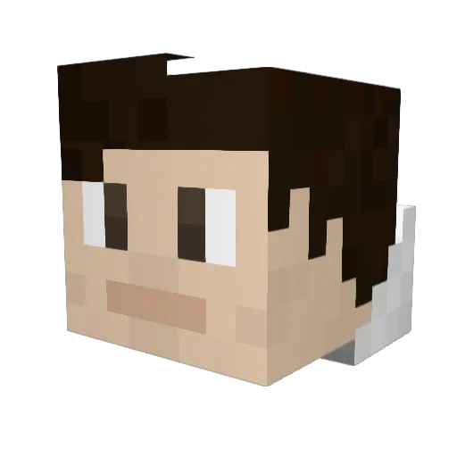 Yalowitz Minecraft avatar head, 3D render