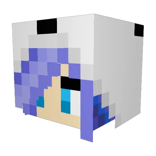 Yalphhh Minecraft avatar head, 3D render
