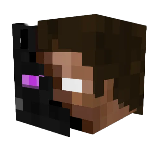 YalsoNN Minecraft avatar head, 3D render