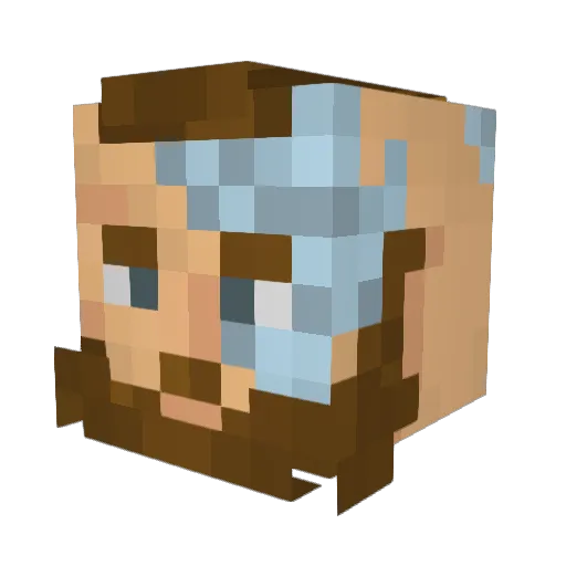 Yalvee Minecraft avatar head, 3D render