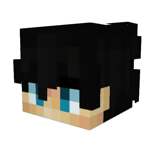 Yam3n Minecraft avatar head, 3D render