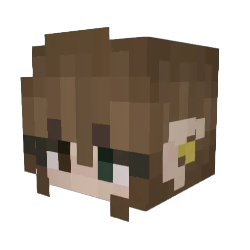 YamGrows Minecraft avatar head, 3D render