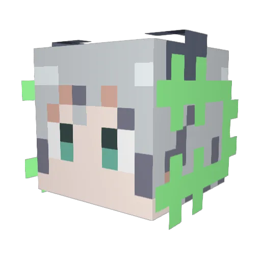 Yama099 Minecraft avatar head, 3D render
