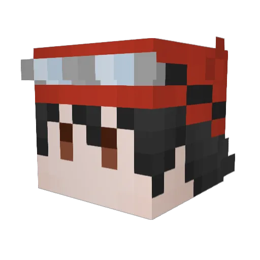 Yama1212 Minecraft avatar head, 3D render