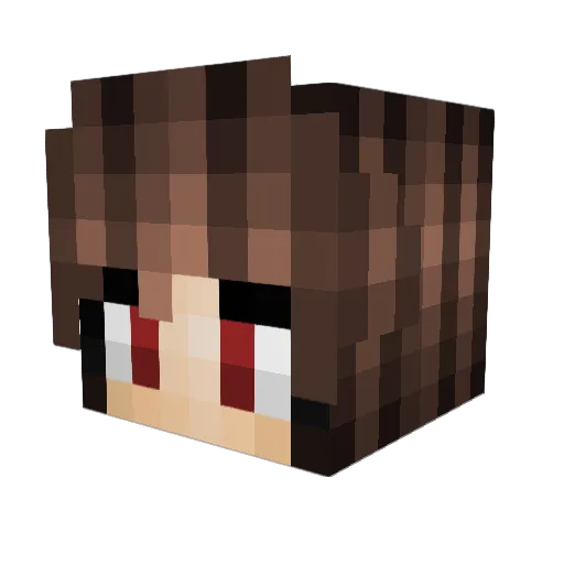Yamachi Minecraft avatar head, 3D render