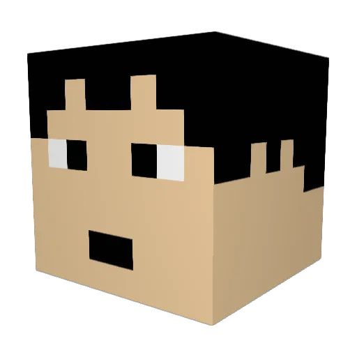 Yamaguchi_TAA3 Minecraft avatar head, 3D render