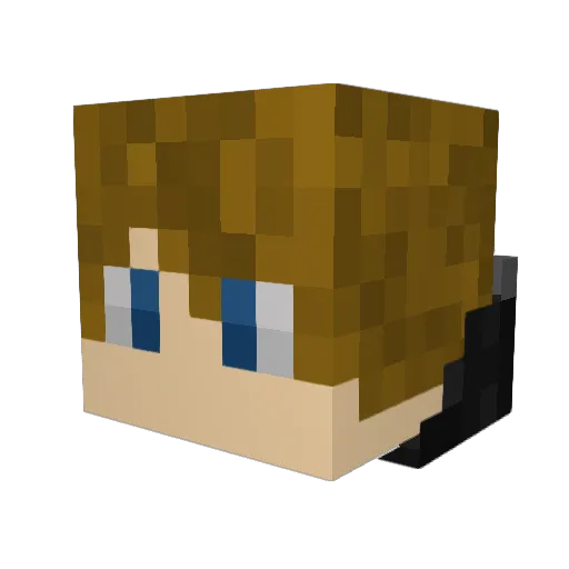 Yamahashi Minecraft avatar head, 3D render