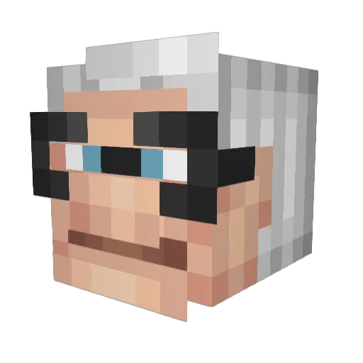 Yamaiu Minecraft avatar head, 3D render