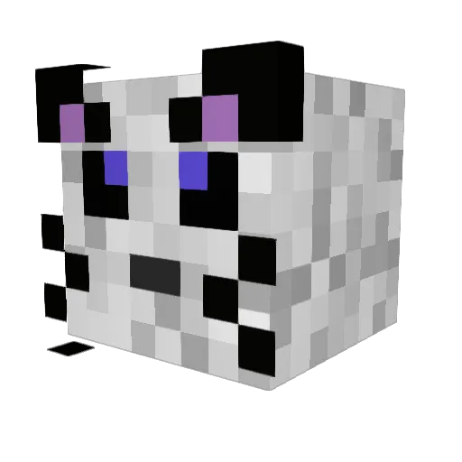 Yamamba Minecraft avatar head, 3D render