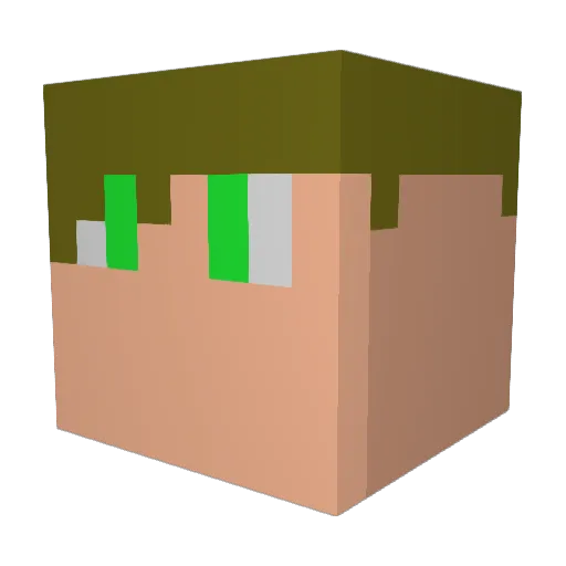 YamanK Minecraft avatar head, 3D render