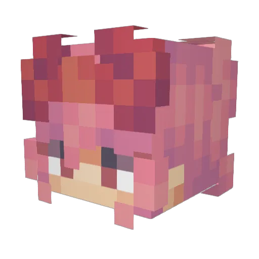 YamanZ Minecraft avatar head, 3D render
