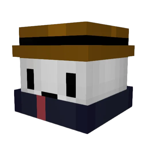 Yamanaka3 Minecraft avatar head, 3D render