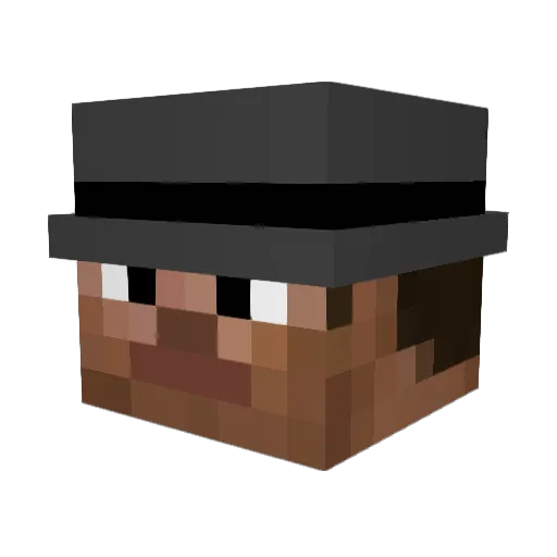 Yamanoo18 Minecraft avatar head, 3D render