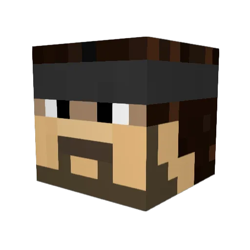 Yamarillo Minecraft avatar head, 3D render