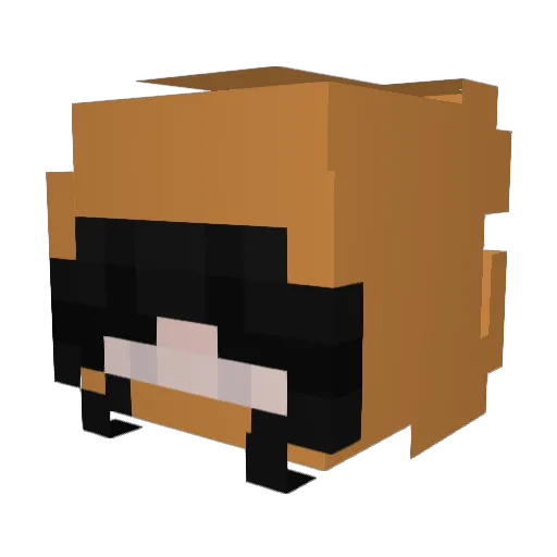 Yamarue Minecraft avatar head, 3D render