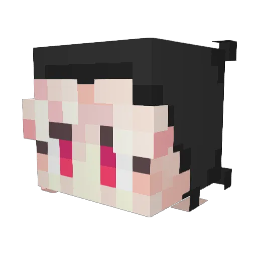 YamatoDust Minecraft avatar head, 3D render