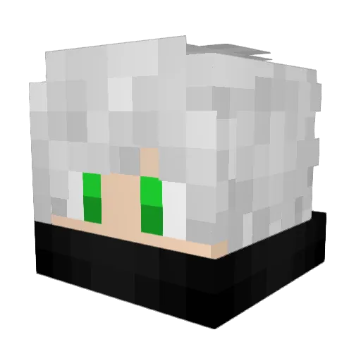 Yamator Minecraft avatar head, 3D render