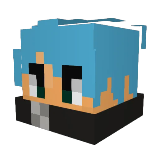 YamatosArk Minecraft avatar head, 3D render