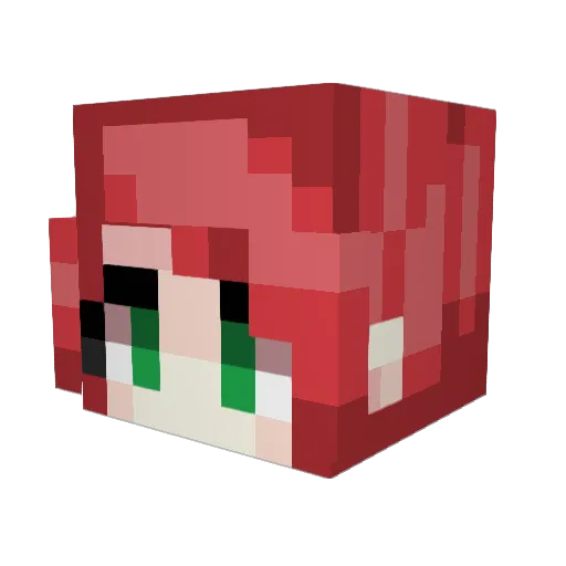 Yamatsuto Minecraft avatar head, 3D render