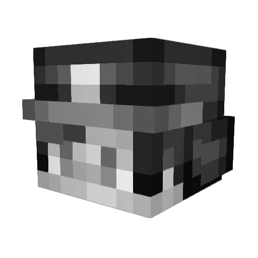 Yamayakei Minecraft avatar head, 3D render