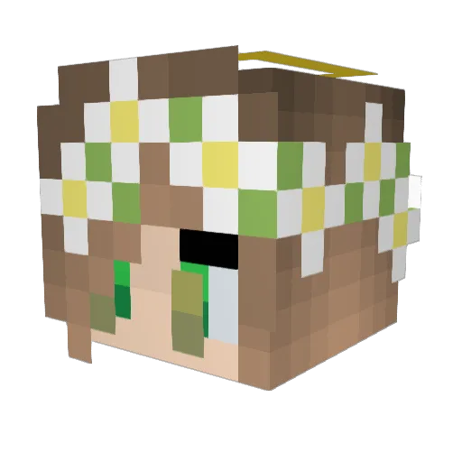 Yamazil Minecraft avatar head, 3D render
