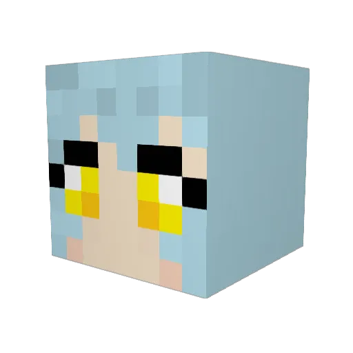 Yambino Minecraft avatar head, 3D render